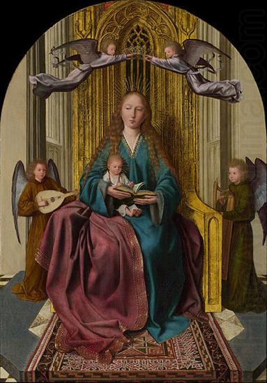 The Virgin and Child Enthroned, with Four Angels, Quentin Matsys